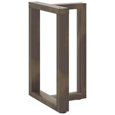 Eettafelpoten 2 st T-vormig 50x35x(72-73) cm staal naturel