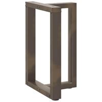 Eettafelpoten 2 st T-vormig 50x35x(72-73) cm staal naturel - thumbnail