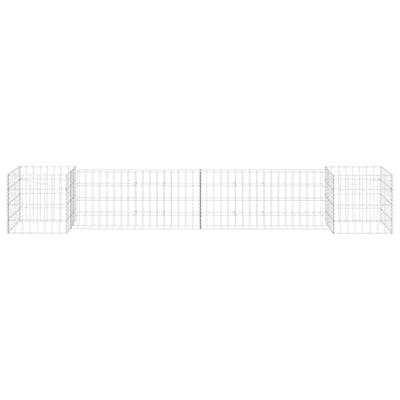 Gabion plantenbak H-vormig 260x40x40 cm staaldraad Gabion plantenbak H-vormig 260x40x40 cm staaldraad