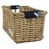 Rieten Fietsmand XL Colored Triangles grijs - thumbnail