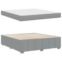Bedframe met matras Lichtgrijs 180 x 200 cm Stof - thumbnail