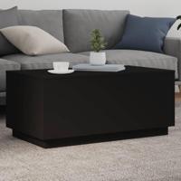 Salontafel met LED-verlichting 90x50x40 cm zwart - thumbnail