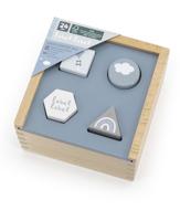 Label Label Vormendoos blauw - thumbnail