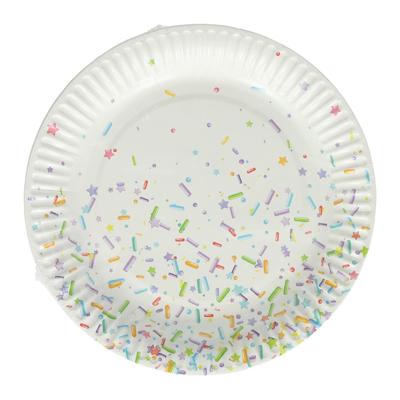 Papieren Feest Borden 18cm, 10st.