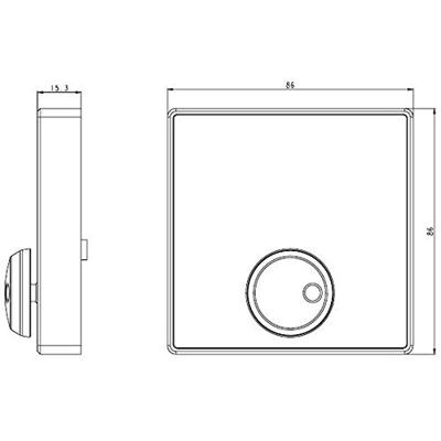 Deko Light DMX Wandcontroller Touch 16CH Pro Wandbediening 86 mm 86 mm 15.3 mm