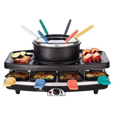 Continental Edison FD12881 Raclette en Fondue 8 People - Black Continental Edison FD12881 Raclette en Fondue 8 People - Black