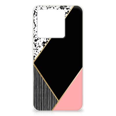 Xiaomi 13T | TPU Hoesje | Zwart Roze Vormen