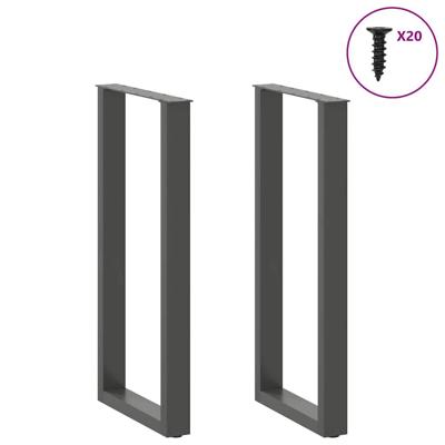 Bartafelpoten 2 st U-vormig 40x(100-101) cm staal antraciet