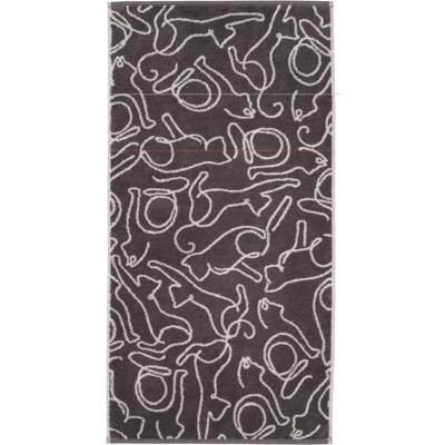 Cawö Cawö Cute Cats 6264 Badlaken 80x150 basalt/platin