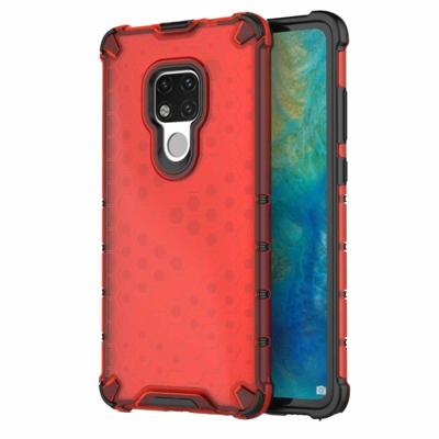 Honingraat schokbestendig PC + TPU Case voor Huawei mate 20 (rood)