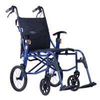 Lichtgewicht transport rolstoel 9.9 | Excel | Kleur: Blauw | Handremmen | Verstelbare armsteunen | Lichtste rolstoel 9.9 kg | 1341MK116 - thumbnail