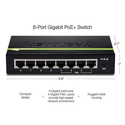 TPE TG44g - Switch - 4 x 101001000 (PoE+) + 4 x 101001000 (PoE+) - desktop - PoE+ TPE TG44g - Switch - 4 x 101001000 (PoE+) + 4 x 101001000 (PoE+) - desktop - PoE+