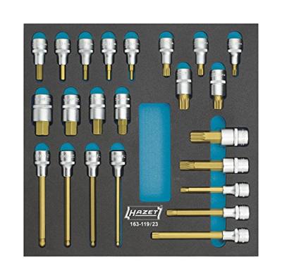 Hazet 163-119/23 163-119/23 Dopsleutel-bitinzetset 1/2 (12.5 mm) 23-delig