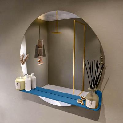 MONDIAZ SPOT spiegel rond 90cm met Spiegelplanchet kleur Jeans.