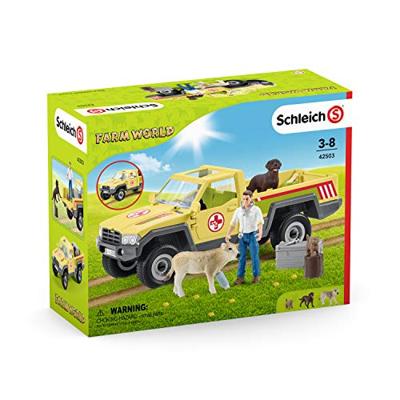 Set boerderijdierenartsbezoek 12-delig - met boerderijdieren, voertuig en dierenarts - SCHLEICH - 42503 FARM WORLD - thumbnail