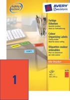 Etiket avery 3470 210x297mm a4 rood 100st - thumbnail
