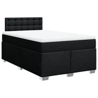 Boxspring met matras stof zwart 120x200 cm - thumbnail