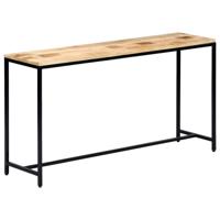 Wandtafel 140x35x76 cm massief ruw mangohout - thumbnail
