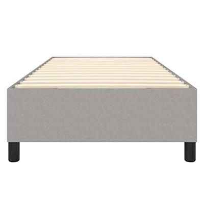 Boxspring bed 100x200 cm stof lichtgrijs