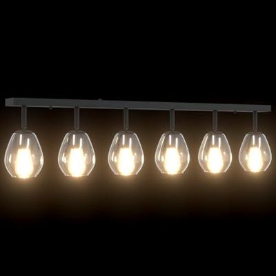 VidaXL Plafondspot zwart 110,5 x 13 x 26 cm glas en metaal VidaXL Plafondspot zwart 110,5 x 13 x 26 cm glas en metaal