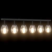 VidaXL Plafondspot zwart 110,5 x 13 x 26 cm glas en metaal - thumbnail