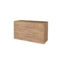 Basic-Line Start 46 Badkamermeubelset - 120 x 46 cm - Met Grepen - 2 Lades - Wastafelblad - Whisky Oak - thumbnail