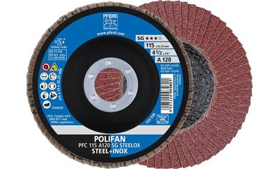 PFERD TOOLS 67749115 A Psf Steelox Lamellenschijf Diameter 115 mm Boordiameter 22.23 mm Korrelgrootte (num) 120 10 stuk(s) PFERD TOOLS 67749115 A Psf Steelox Lamellenschijf Diameter 115 mm Boordiameter 22.23 mm Korrelgrootte (num) 120 10 stuk(s)