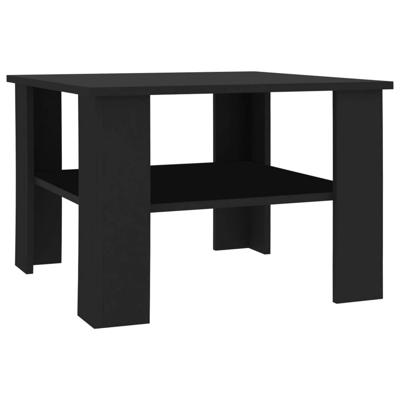 VidaXL Salontafel 60x60x42 cm bewerkt hout zwart