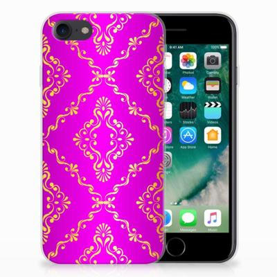 Siliconen Hoesje iPhone SE 2022 | SE 2020 | 8 | 7 Barok Roze Siliconen Hoesje iPhone SE 2022 | SE 2020 | 8 | 7 Barok Roze