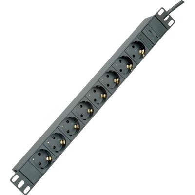 ROLINE 19 stekkerdoos 8-voudig, C14 stekker, zwart, 2 m