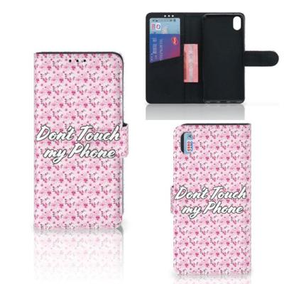 Xiaomi Redmi 7A Portemonnee Hoesje Flowers Pink DTMP Xiaomi Redmi 7A Portemonnee Hoesje Flowers Pink DTMP