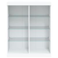 Dressoir met LED-verlichting 81x37x100 cm wit - thumbnail