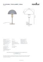 Nordlux Design tafellampEllen grijs - 2213745010 - thumbnail