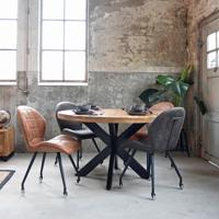 LABEL51 Eetkamertafel Ziggy - Rough - Mangohout - Rond - 140 cm - thumbnail