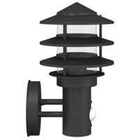 VidaXL Buitenwandlamp met sensor roestvrij staal zwart - thumbnail