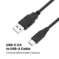 Perixx USB-kabel USB 2.0 USB-A stekker, USB-C stekker 1.00 m Zwart 11796 - thumbnail