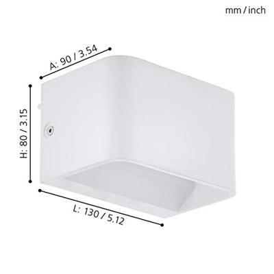 Eglo Led wandspot Sania 4 6w - 3000K - 13cm wit 98421