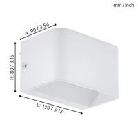Eglo Led wandspot Sania 4 6w - 3000K - 13cm wit 98421 - thumbnail