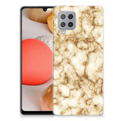 Samsung Galaxy A42 | TPU | Siliconen hoesje | Marmer Goud Samsung Galaxy A42 | TPU | Siliconen hoesje | Marmer Goud