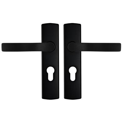 AXA AXA Curve klik deurkruk Blok op schild profielcilindergat 55mm - aluminium/zwart