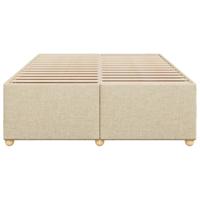 Bedframe zonder matras stof crèmekleurig 140x200 cm - thumbnail