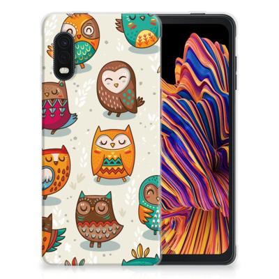 Samsung Xcover Pro | TPU Hoesje | Vrolijke Uilen