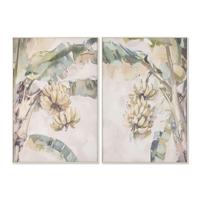 Canvas Home ESPRIT Geel Groen Tropisch 82,5 x 3,5 x 122,5 cm (2 Stuks) - thumbnail