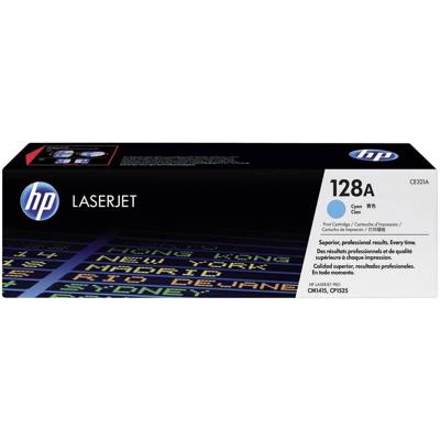 HP 128A (CE321A) cyaan tonercartridge voor HP Color LaserJet CP1525/CM1415MFP printers