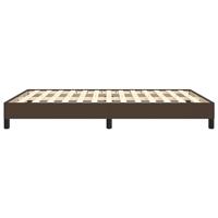 Bedframe kunstleer bruin 140x200 cm - thumbnail