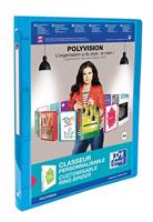 Presentatieringband Oxford Polyvision A4 4-rings O-mech 20mm blauw | 12 stuks - thumbnail