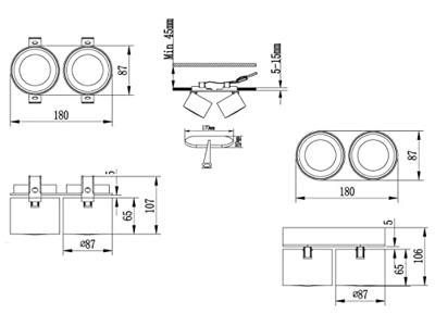 Trio Dubbele led spotTaurus - 652910231