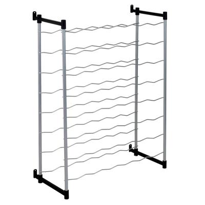 Metaltex Merlot Flessenrek voor 48 Flessen 59x26x85 cm Zilver/Zwart