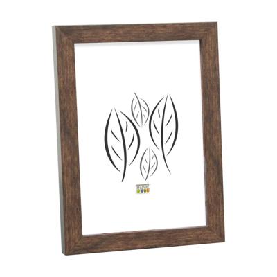 Deknudt Smalle kader in bruine houtkleur 20x20 S43AH3