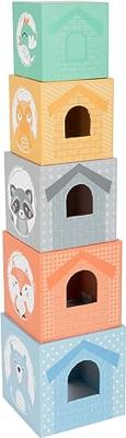 Pastel stapeltoren met dieren - thumbnail